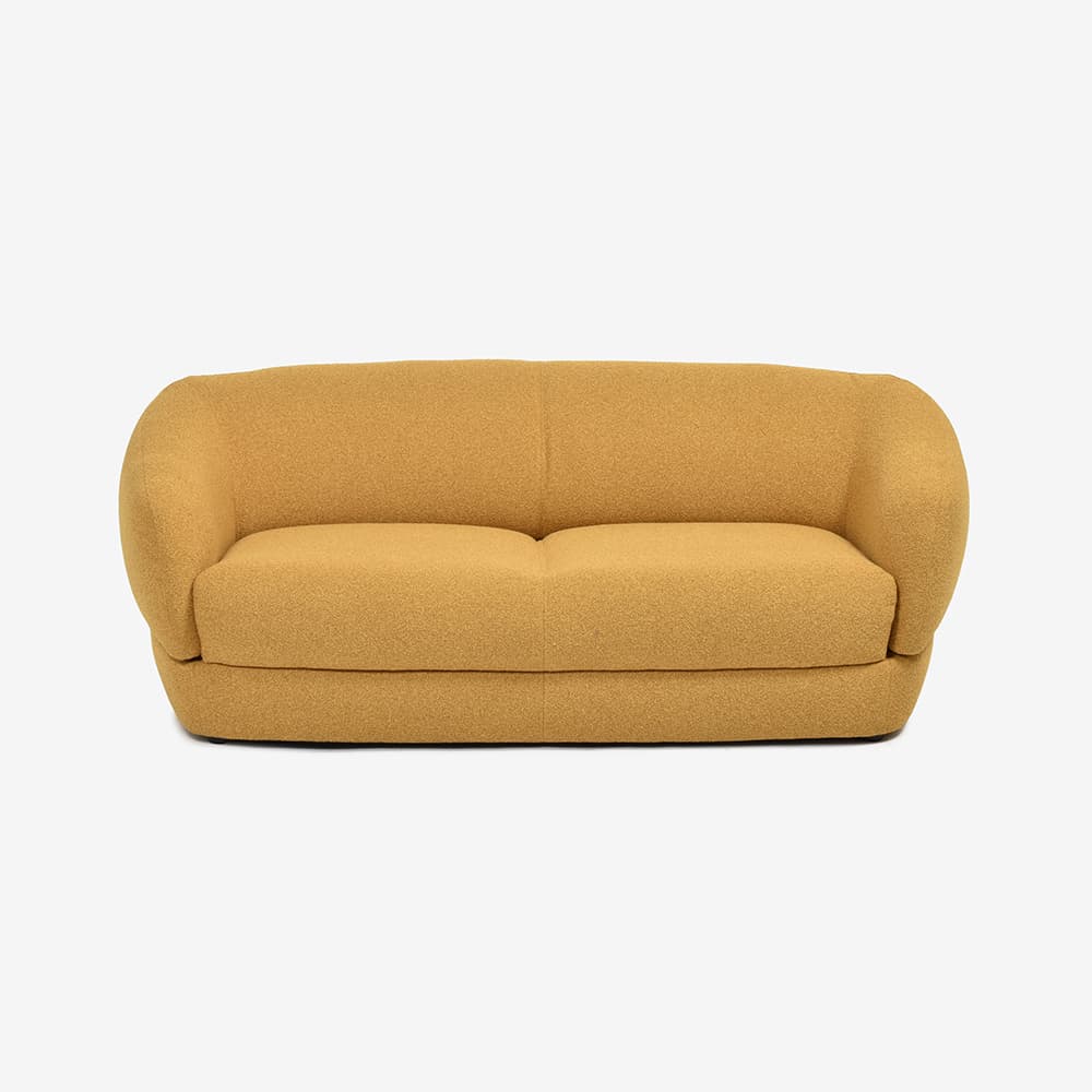 FaBBRica(ファブリカ)ソファ 2.5人掛け「FA-0695 メンフィス」幅184cm 布#FA-2 FAB-VIS-260 イエロー色【お手入れキットの特典付き】