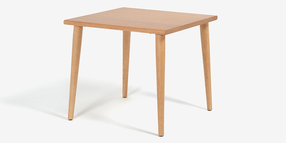 ダイニングテーブル「ユノ3」幅80cm レッドオーク材 ホワイトオーク色 