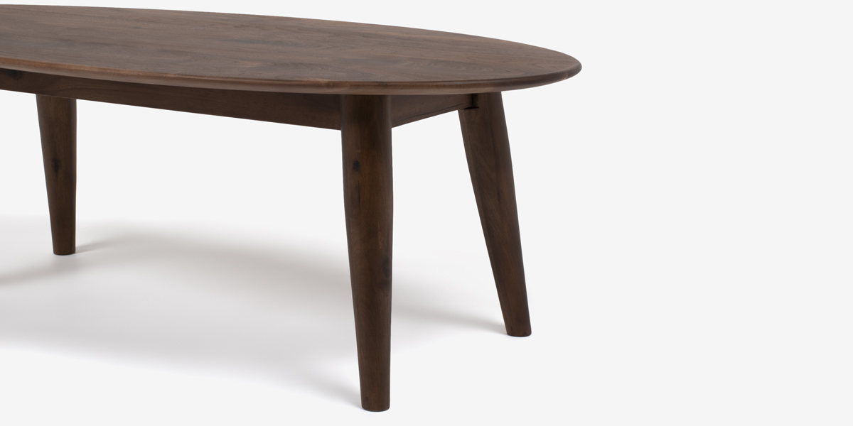 センターテーブル｢シネマ2｣楕円型 ウォールナット材 | 大塚家具 