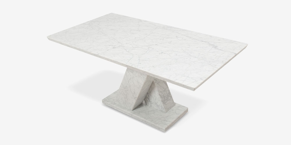 ダイニングテーブル「IM8250」天然石 ホワイトカラーラ 全2サイズ