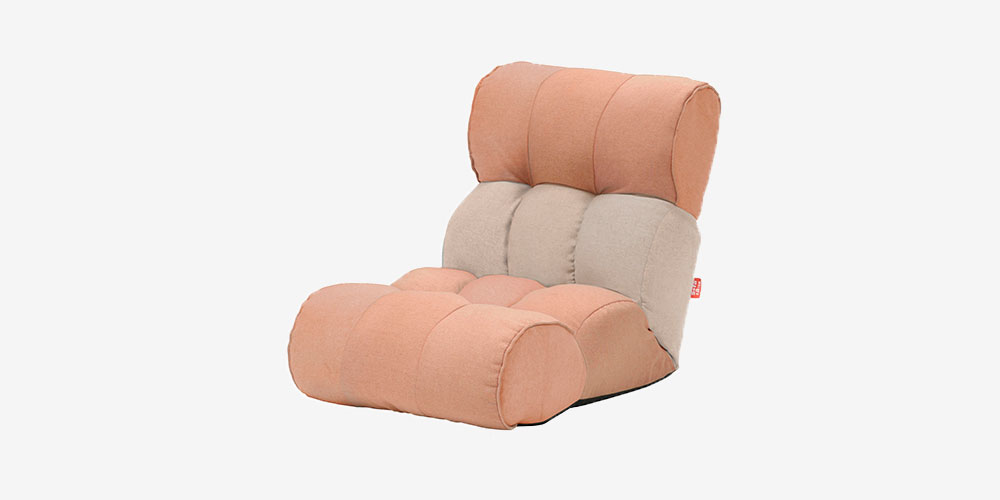 フロアチェア  座椅子「ピグレット CHIBI」ライトピンク色