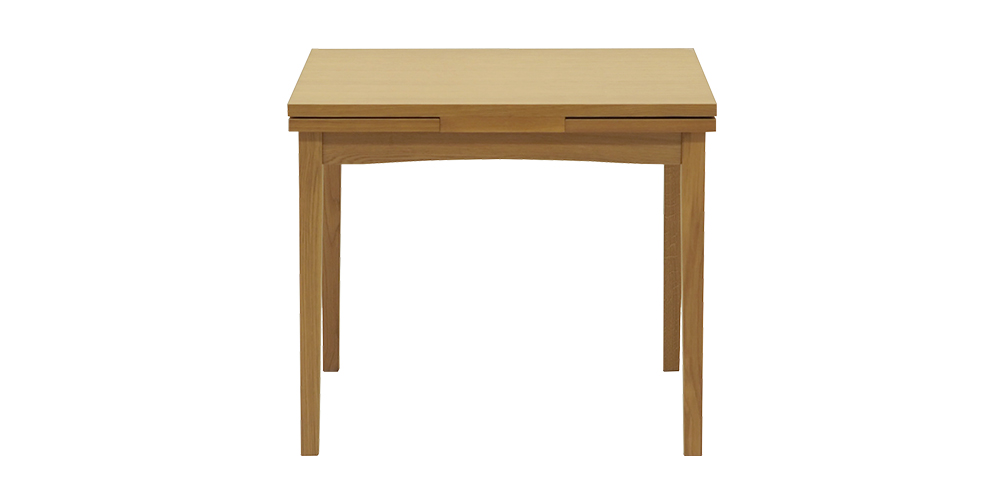 伸長式ダイニングテーブル「フラン」幅85-115-145cm オーク材ホワイト 