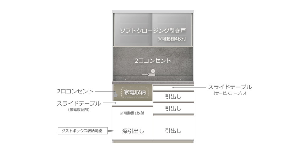 HM オープンボード 幅120cmのパーツ