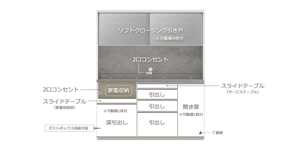 HM オープンボード 幅160cmのパーツ