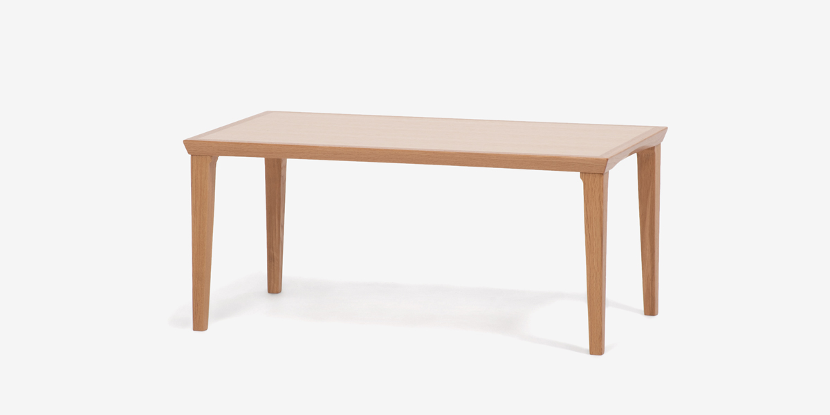 秋田木工 センターテーブル「N-LT005」ナラ材 ホワイトオーク色 全2 
