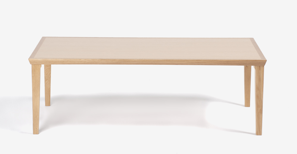 秋田木工 センターテーブル「N-LT005」ナラ材 ホワイトオーク色 全2 