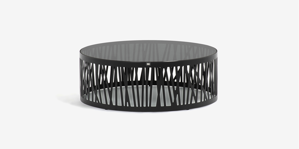 センターテーブル(丸) 「8330-207」 ガラス ブラック色 | 大塚家具 