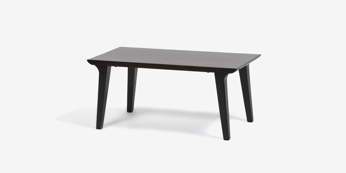 センターテーブル「ハイヒール」オーク材 ダークブラウン色 全2サイズ 